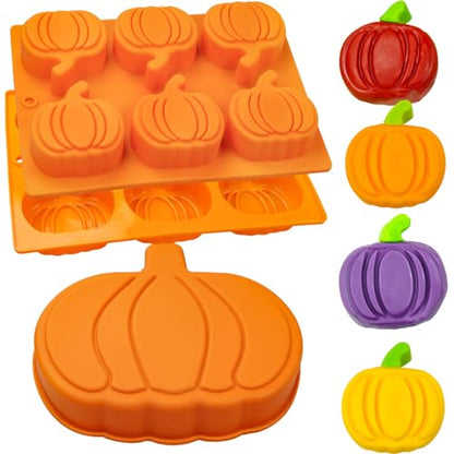Halloween Pumpkin Silicone Molds for Baking (3 Count)