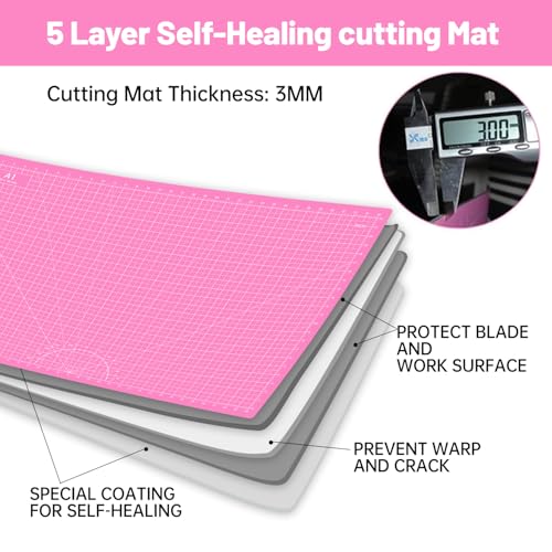Thickened 24 x 36 Inch Self Healing Sewing Cutting Mat