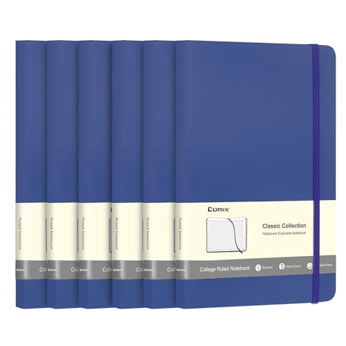 6 Pack Lined Journal Notebooks for Work (6 Count)