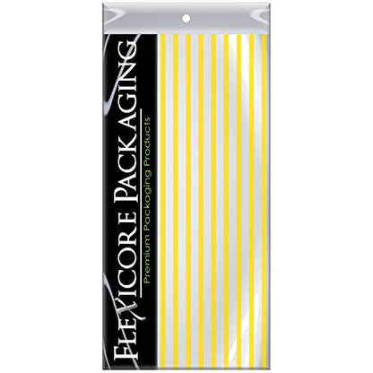 Yellow Pin Stripe Print Gift Wrap Tissue Paper Size (50 Count)