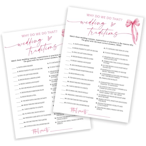 Bridal Shower Games Cards (26 Count)