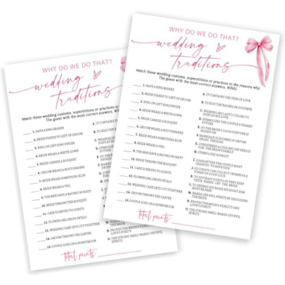 Bridal Shower Games Cards (26 Count)