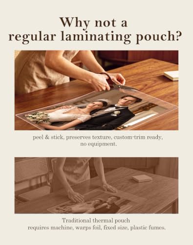 4Mil Self Adhesive Laminating Sheets 11.5x17.5 Inches (60 Count)