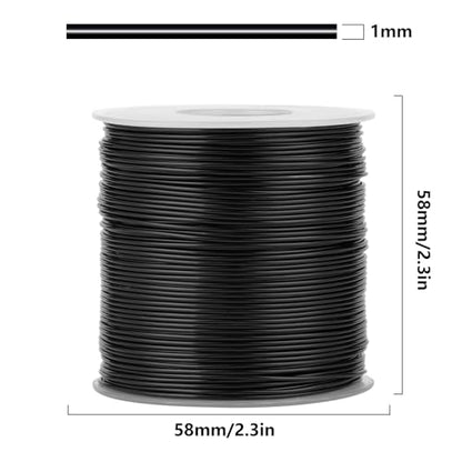 328FT 18 Gauge Bendable Black Aluminum Craft Wire for Jewelry Making Craft (328 Foot)