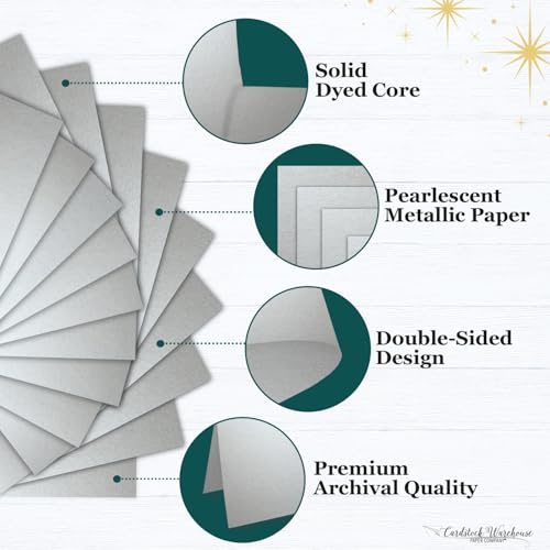 Cardstock Warehouse Stardream Silver Cardstock Paper (25 Count)