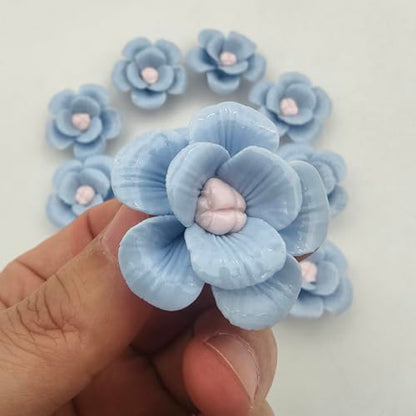10 PCS 3D Flower Ceramics Mosaic Tiles (8 Ounce)