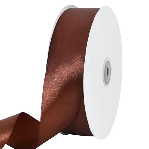 100 Yard Brown Satin Ribbon 1