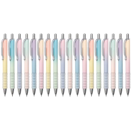 Gel Pens Fine Point 0.7mm Black Ink Gel Pen Retractable Cute Pens for Smooth Writing School Office Supplies (18 Count)