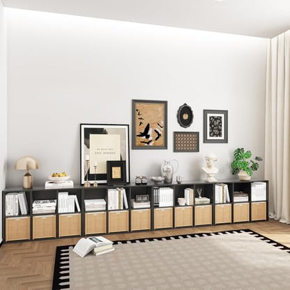 Wooden Cube Storage Organizer with Closed Back Panel