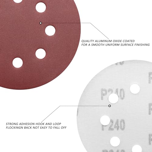 5 Inch 240 Grit Sanding Discs (50 Count)
