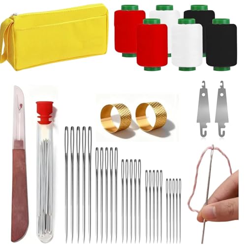 Big Eye Steel Sewing Needles Kit (37 Count)