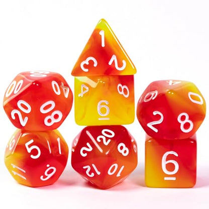 DND Dice Set D&D Polyhedral Dice with Dice Bag (7 Count)