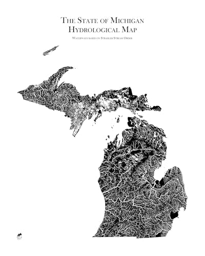 Hydrological River Map of Michigan