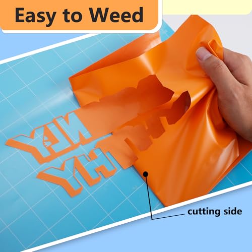 RENLITONG Orange Iron on Vinyl 12Inch by 13ft Roll Heat Transfer Vinyl for T (14.4 Ounce)