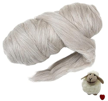 Natural Wool Bulk roving (32 Ounce)