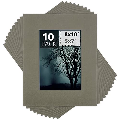 Mat Board Center 10 Pack 8x10 Photo Mats for 5x7 Picture