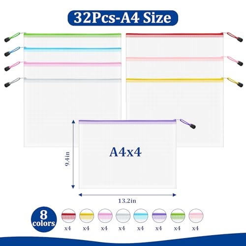 32pcs Mesh Zipper Pouch (32 Count)