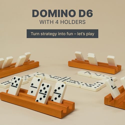 Dominos Set for Adults with 4 Domino Racks