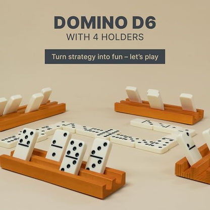 Dominos Set for Adults with 4 Domino Racks