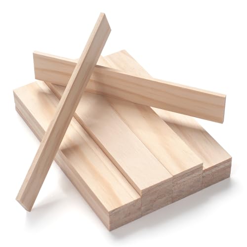 Wood Strips Slats Wooden Dowels for Crafts 1 (30 Count)