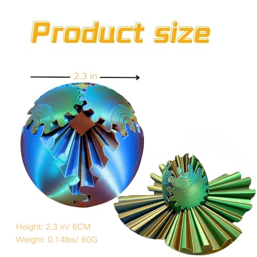 Gear Ball 3D Printed Spin Ball Cube Fidget Toys
