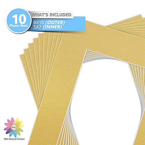 Mat Board Center 10 Pack 8x10 Photo Mats for 5x7 Picture