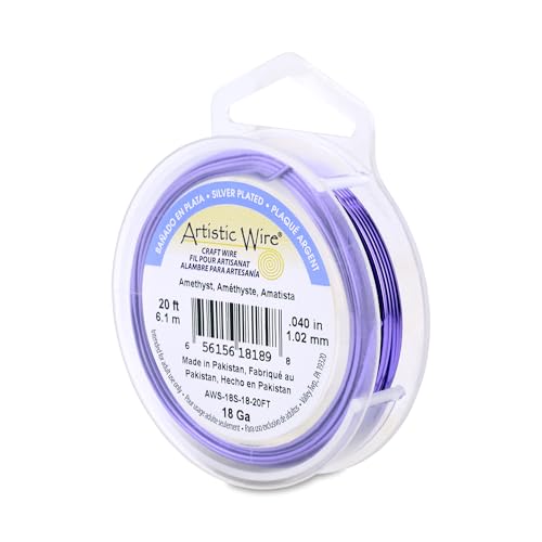 18 Gauge Silver Plated Tarnish Resistant Colored Copper Craft Wire