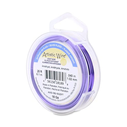 18 Gauge Silver Plated Tarnish Resistant Colored Copper Craft Wire