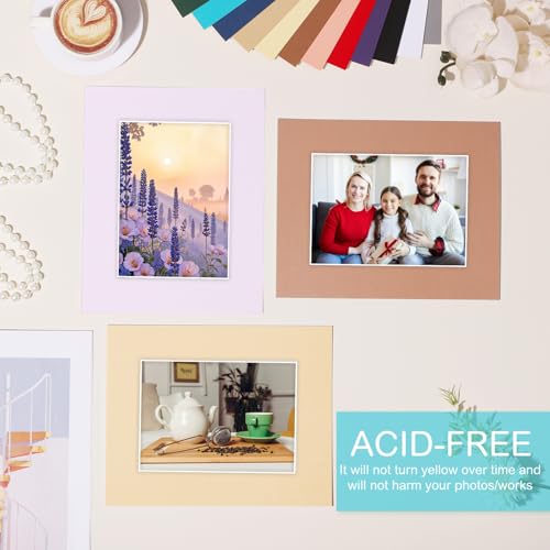 15 Pack 8x10 Picture Mats for 5x7 Photos (15 Count)