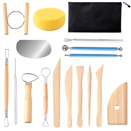 17 Pcs Pottery & Clay Sculpting Tools