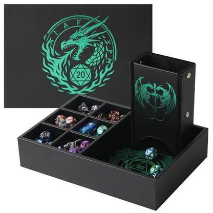 Dice Tray and Dice Tower with Storage