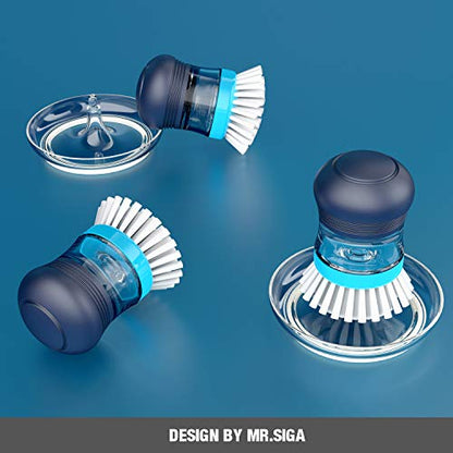 Soap Dispensing Palm Brush Storage Set