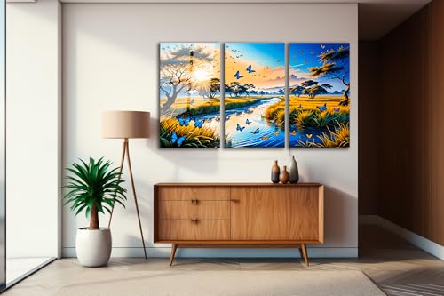 Fantastic Scenery Tempered Glass Wall Art Painting for Living Room