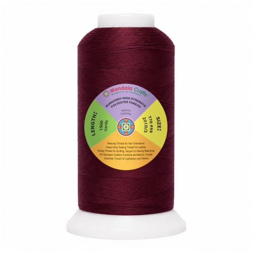 Burgundy Tex 70 Polyester Heavy Duty Thread for Upholstery
