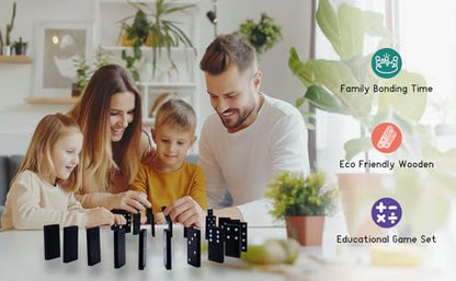 Wooden Double 6 Domino Set