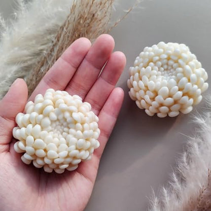 2PCS Chrysanthemum Flower Candle Molds (2 Count)