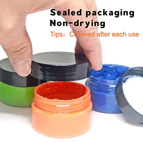 12 Color Chalk Paste with 9 Squeegees for Stencil Painting