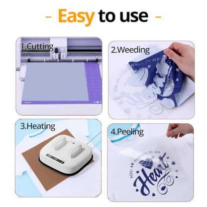 Blue Heat Transfer Vinyl Bundle (10 Count)