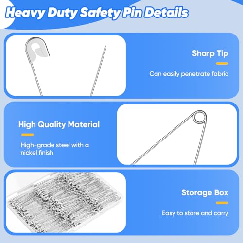 200PCS Large Safety Pins (200 Count)
