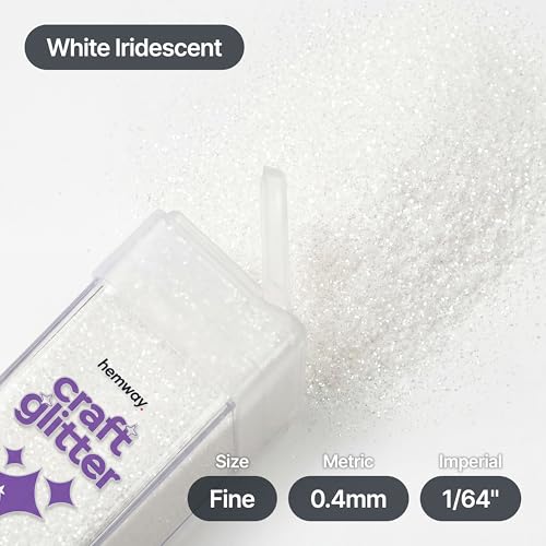 Craft Glitter Shaker White Iridescent 110g Fine (4.5 Ounce)