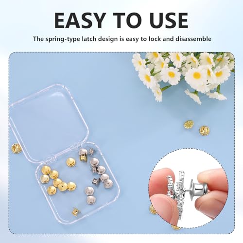 120 PCS Locking Pins Back and Backs Locking Pin (120 Count)