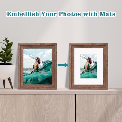 8x10 White Picture Mats with Core Bevel Cut Frame Mattes for 5x7 Pictures