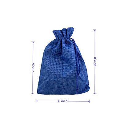 Pack of 25 Burlap Gift Bags with Drawstring Linen Jewelry Pouches Wedding Hessian Jute Bags for Birthday and Treat Pouches Party Wedding Favors Gift