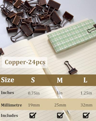 Assorted Binder Clips 0.75 (25 Count)