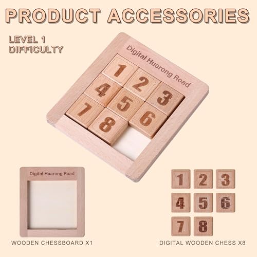 Wooden Number Sliding Puzzle