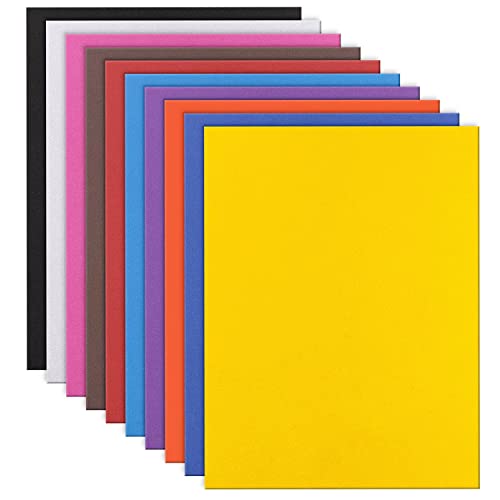 Foam Sheets Crafts 9x12 Inch 10 Colors 2mm Eva Color Craft Foam Paper for Crafts Project Preschoolers Classroom Scrapbooking DIY Cosplay (10 Count)