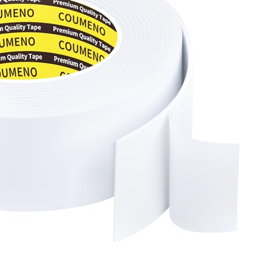 White Foam Tape Weather Stripping Sealing Sponge (16.4 Foot)