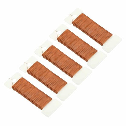 190 Yards 575 Feet 27 Gauge Metal Floral Wire Copper Flexible Paddle Thin Floral Wires for Craft (5 Count)