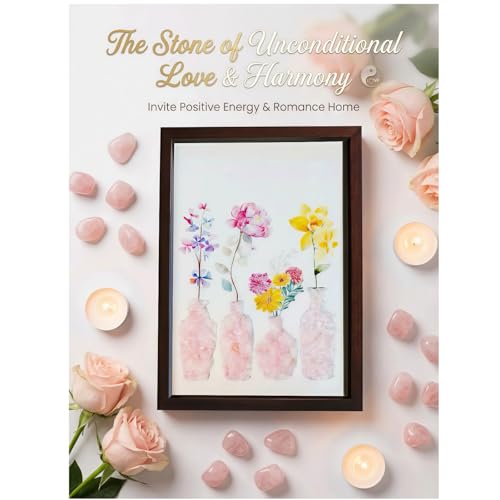 Natural Crystal DIY Art Kit with Frame Gemstone Decor for Wall & Table