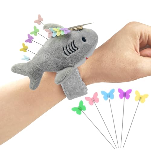 Cute Sharks Wrist Pin Cushion for Sewing with Magnetic